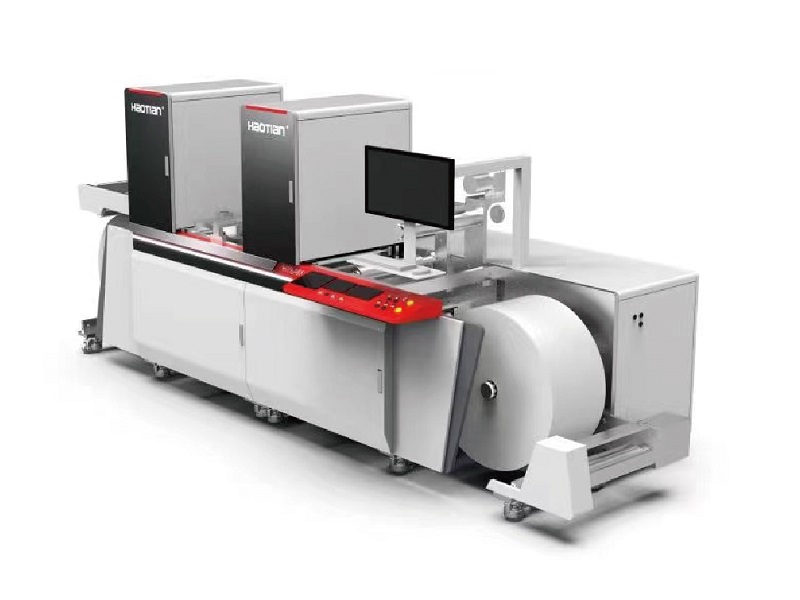 Máquina de impressão digital de etiquetas para douramento e verniz com intensificador de eficiência HGP-330